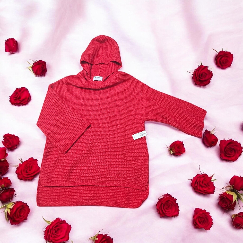 Old Navy Vibrant Red Hooded Sweater